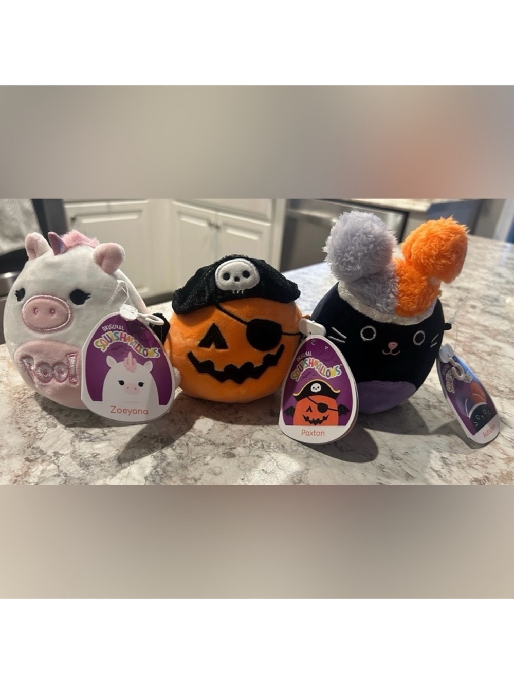 Squishmallow Halloween SET OF 3 NWT 4" Zoeyana, Paxton, Autumn
